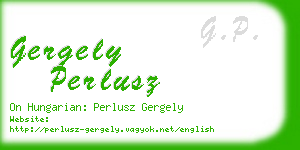 gergely perlusz business card